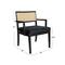 Hello Honey® Crawford Mid-Century Modern Black Solid Wood Arm Chair